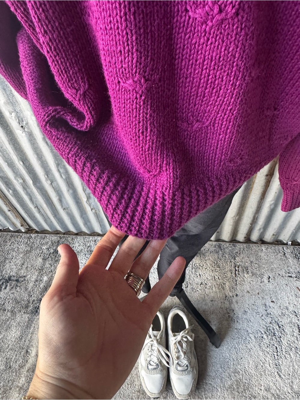 Vintage Mock Neck Sweater - Deep Plum - Picture 4 of 11